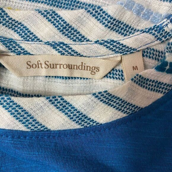 Soft Surroundings Medium Top Striped Zipper Back - Picture 6 of 7